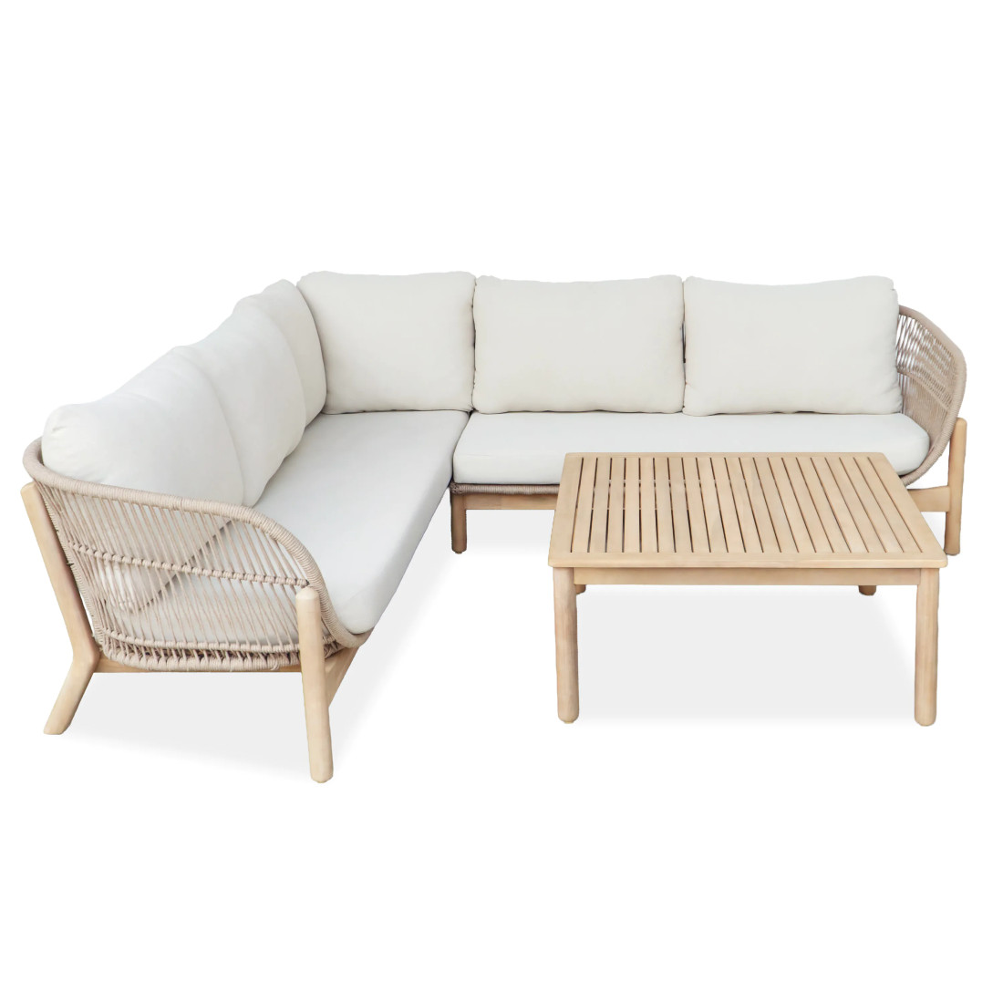 BERGEN CORNER SOFA ACACIA WOOD