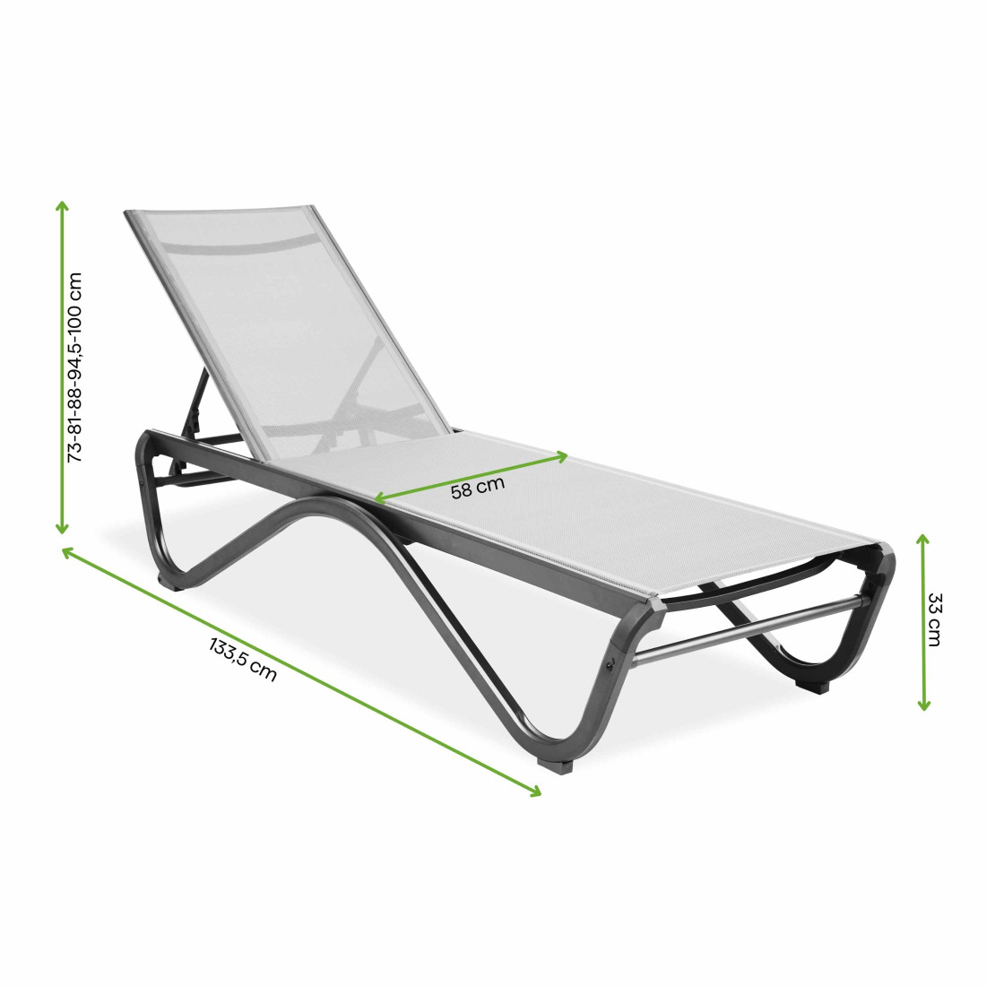 AQUALIS DECK CHAIR GREY
