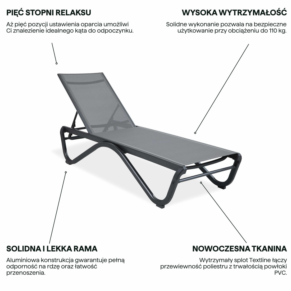 AQUALIS DECK CHAIR GREY