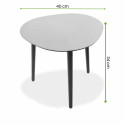 AQUALIS 40 GREY TABLE