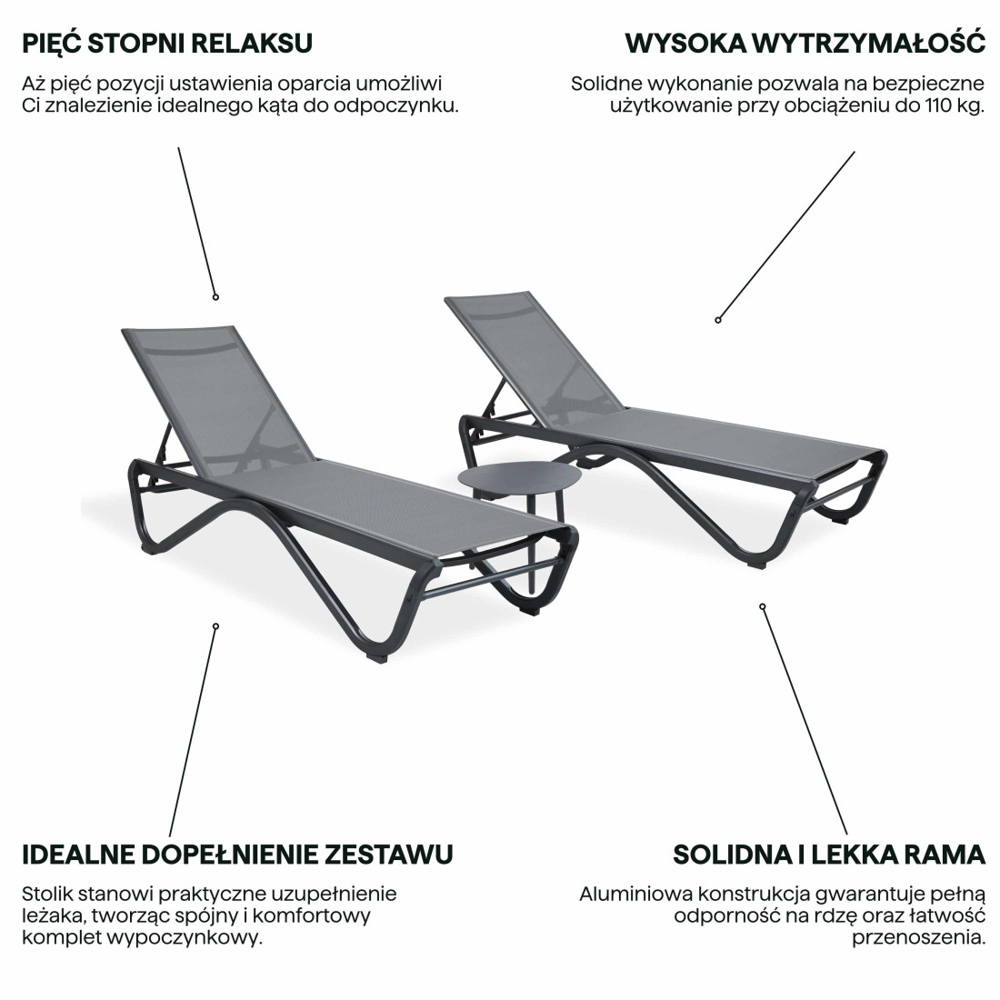 AQUALIS 2+1 ZESTAW GREY