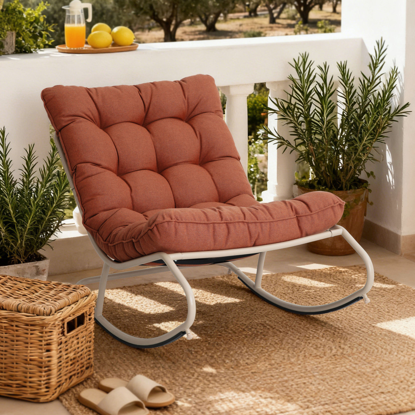 AGAVA ROCKING CHAIR TERRACOTTA