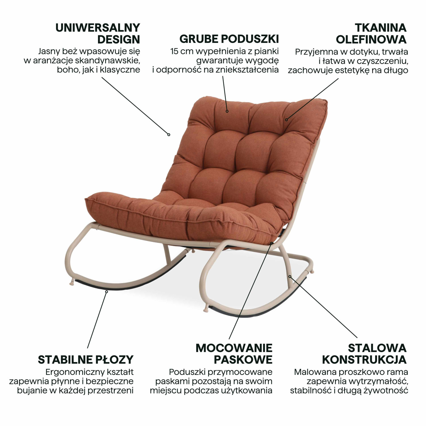 AGAVA FOTEL BUJANY TERRACCOTA