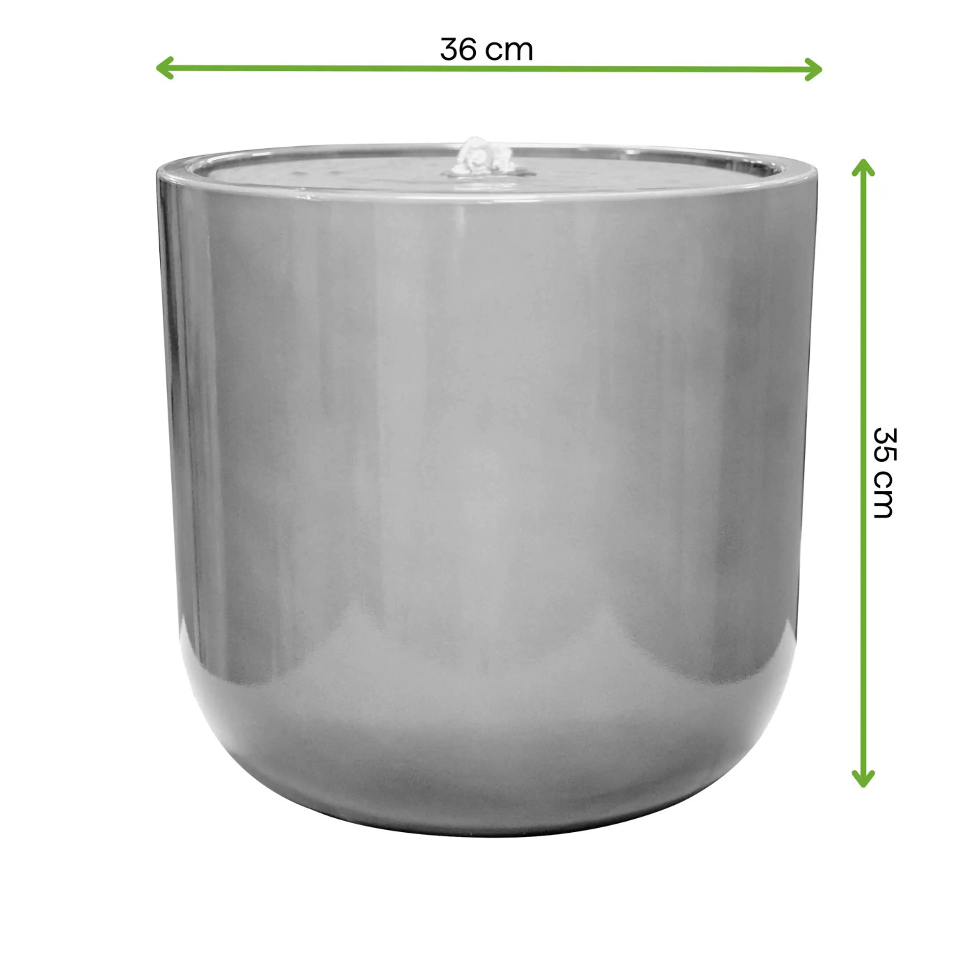 LED FOUNTAIN LIGHT FI36x35CM STONE GREY