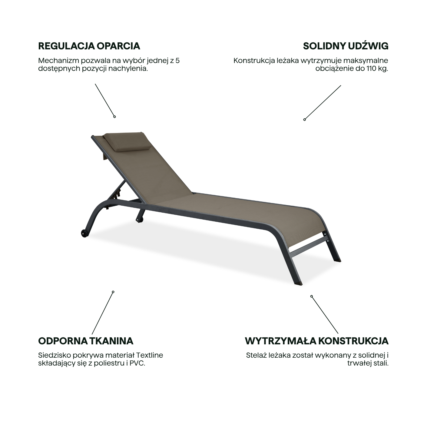 TIMOR DUO DECK CHAIR TAUPE