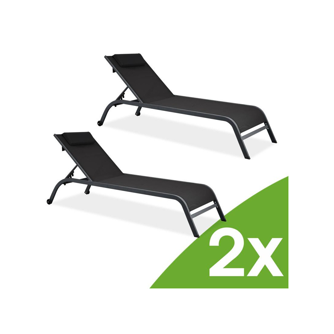 TIMOR DUO DECK CHAIR BLACK