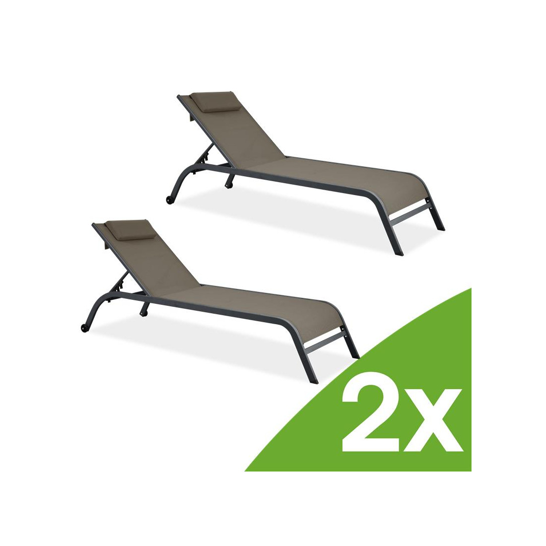 TIMOR DUO DECK CHAIR TAUPE