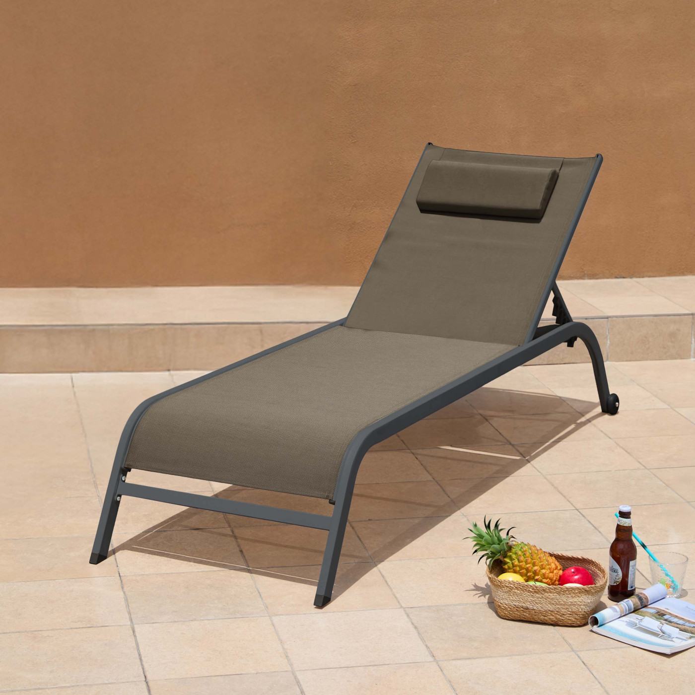 TIMOR DUO DECK CHAIR TAUPE