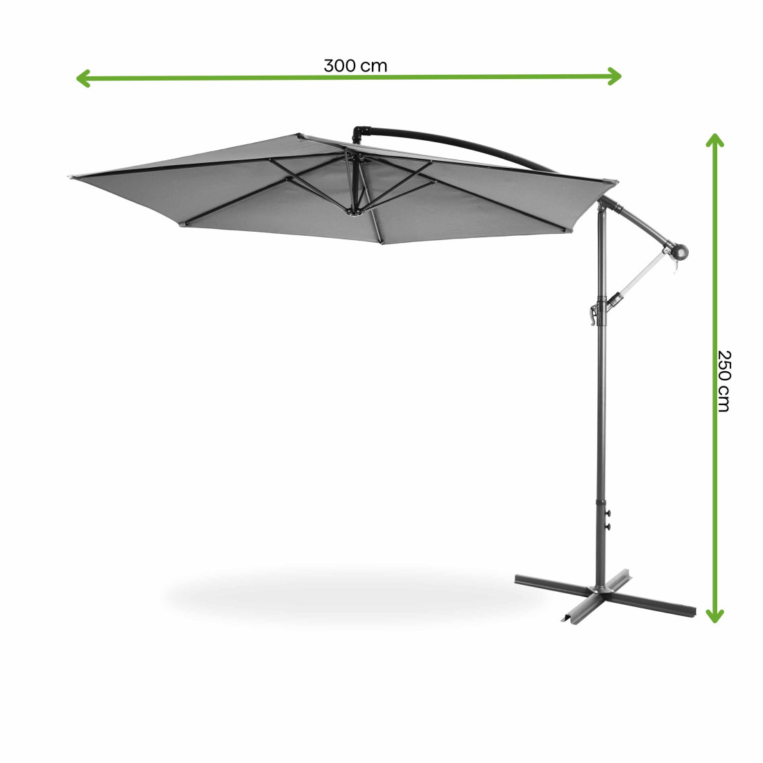SAMBA SIDE UMBRELLA 3.0M DARK GREY
