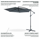 SAMBA PARASOL BOCZNY 3.0M DARK GREY
