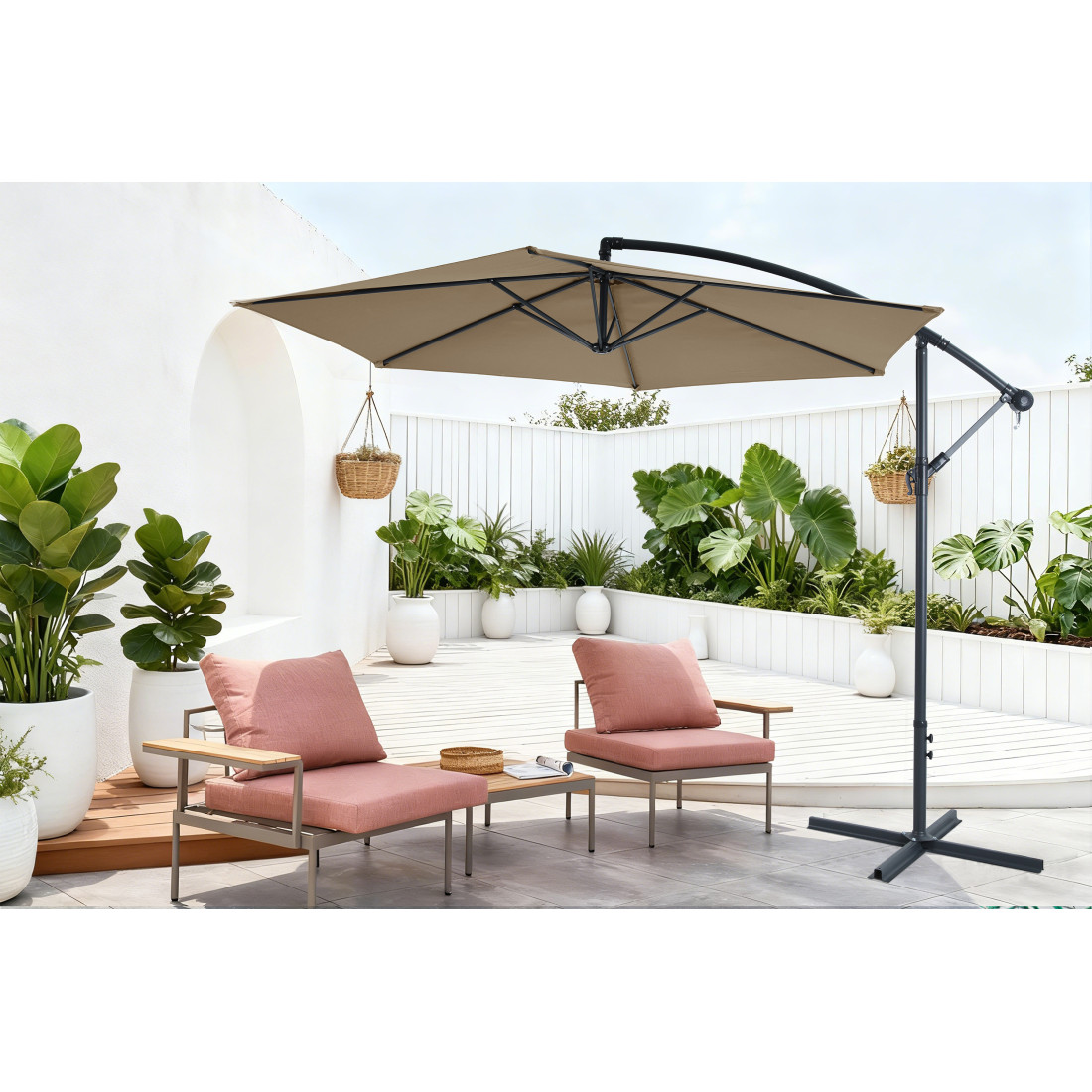 SAMBA PARASOL BOCZNY 3.0M TAUPE