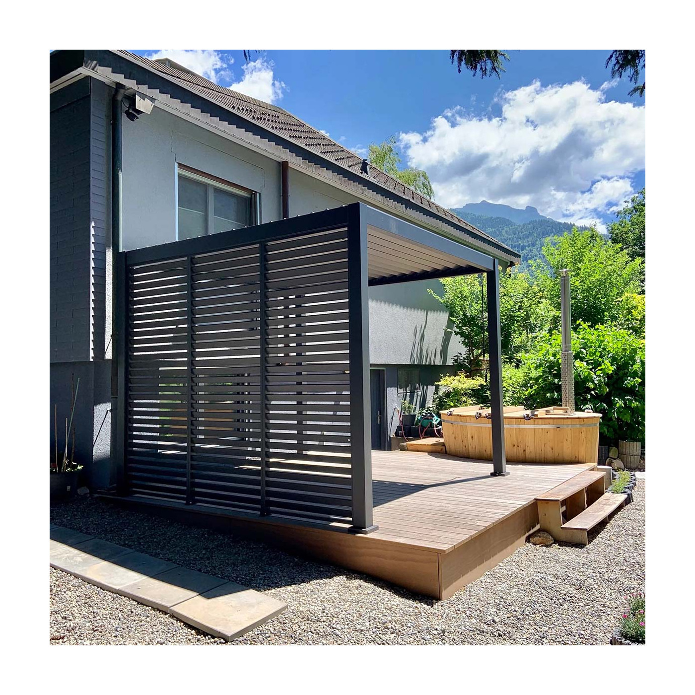 PRIMARY SIDE CURTAIN WITH MOSQUITO NET 3.0M ANTHRACITE