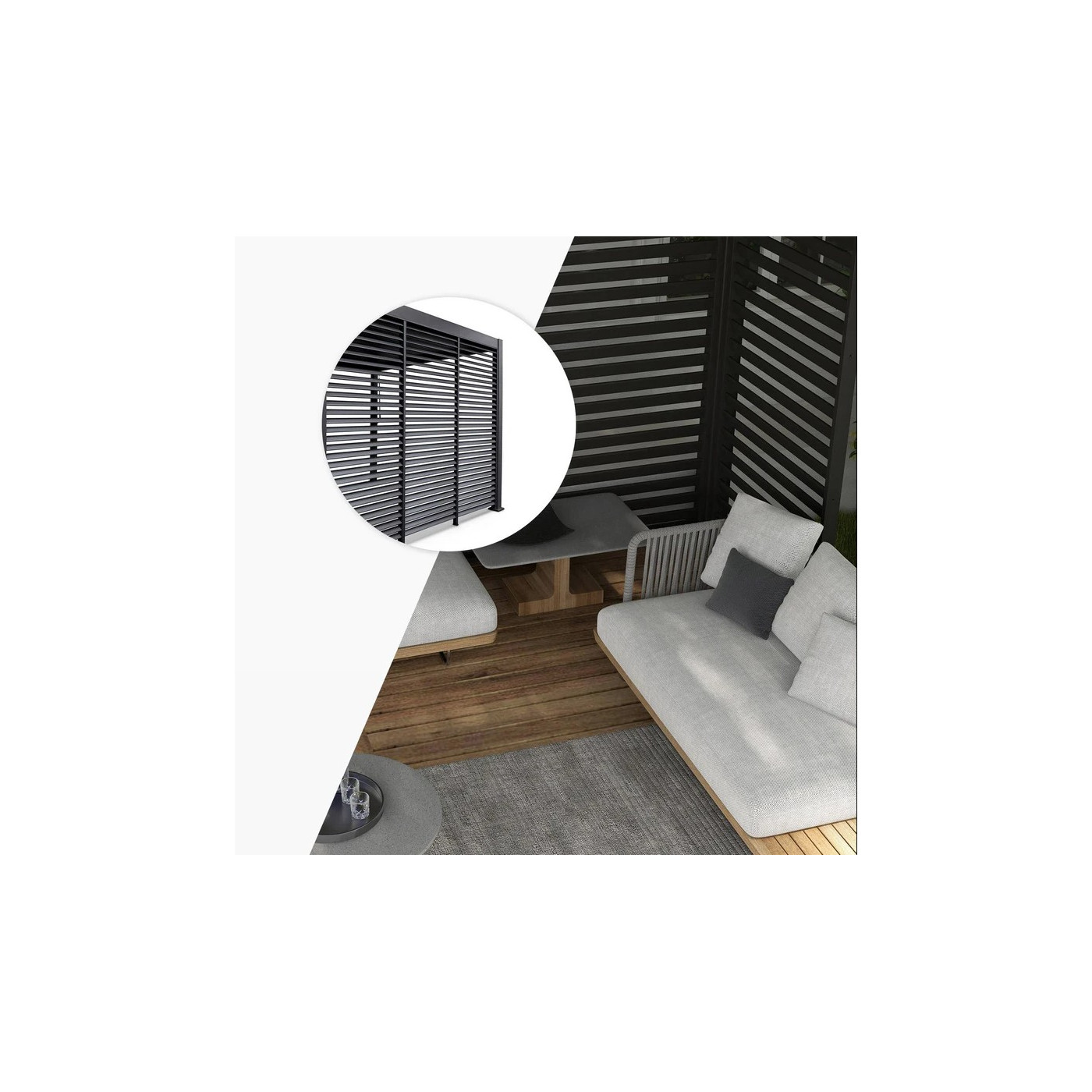 PRIMARY ZASŁONA BOCZNA Z MOSKITIERĄ 3.0M ANTHRACITE