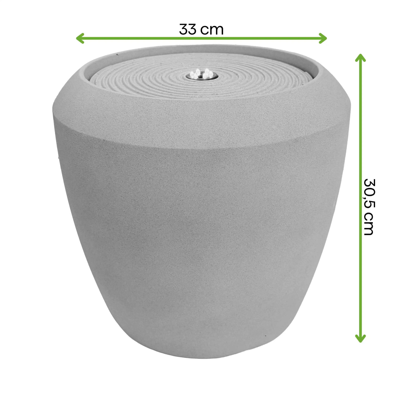 WATERFALL FONTANNA LED FI33x30.5CM CEMENT GREY