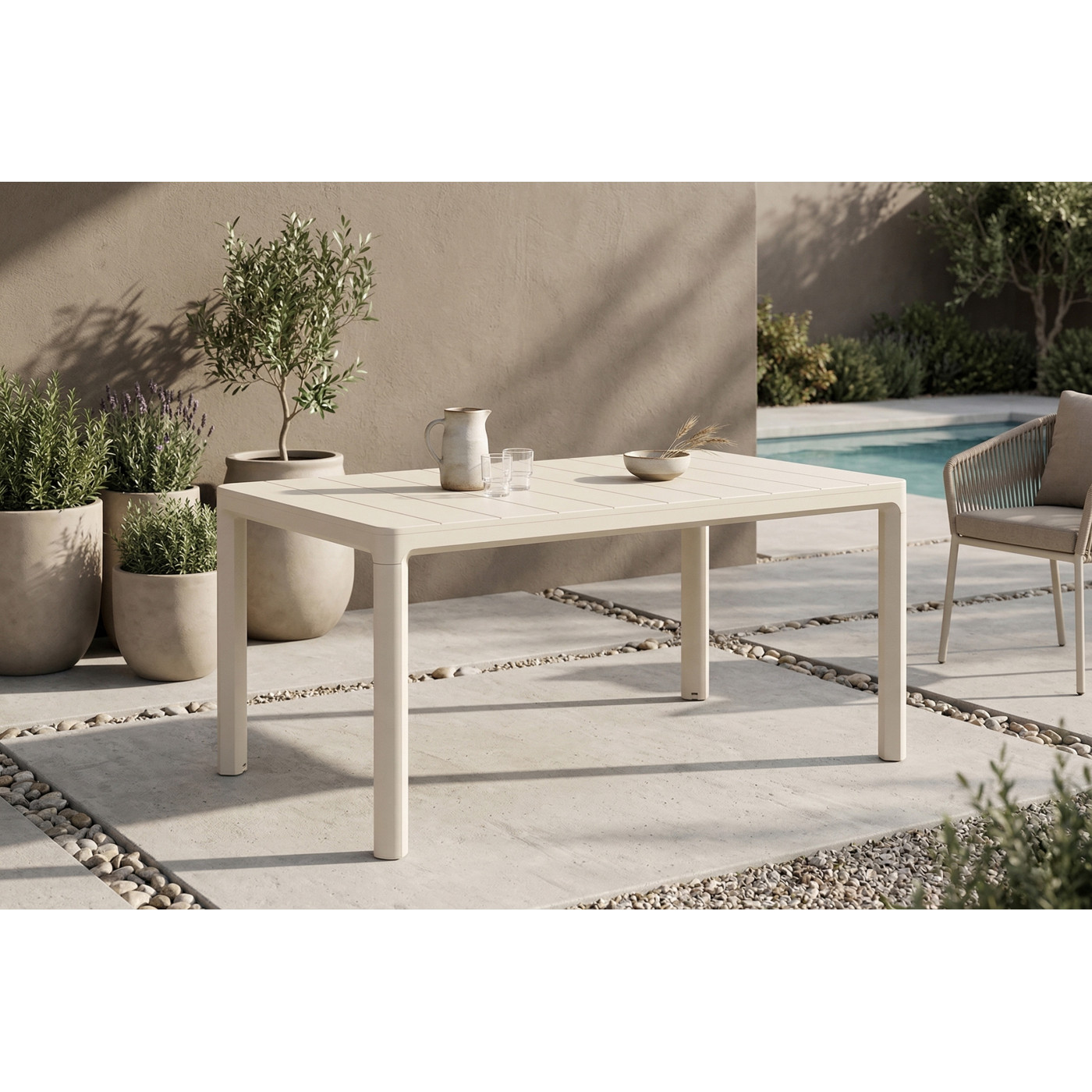SCANDI DINING TABLE SOFT BEIGE