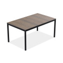 DECO PORTO NOVA 160 STÓŁ BLACK/WALNUT