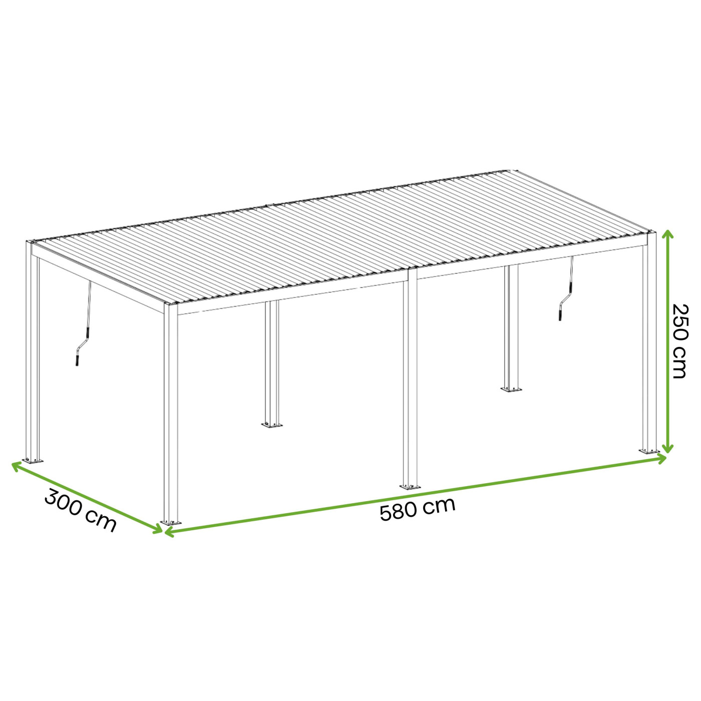 PRIMARY 3x5.8 PERGOLA TARASOWA ANTHRACITE