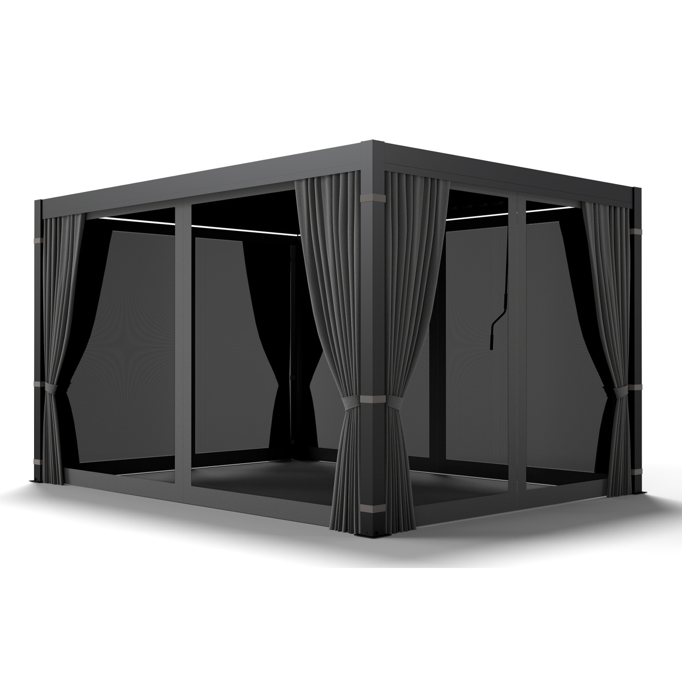 PRIMARY SIDE CURTAIN WITH MOSQUITO NET 4.0M ANTHRACITE