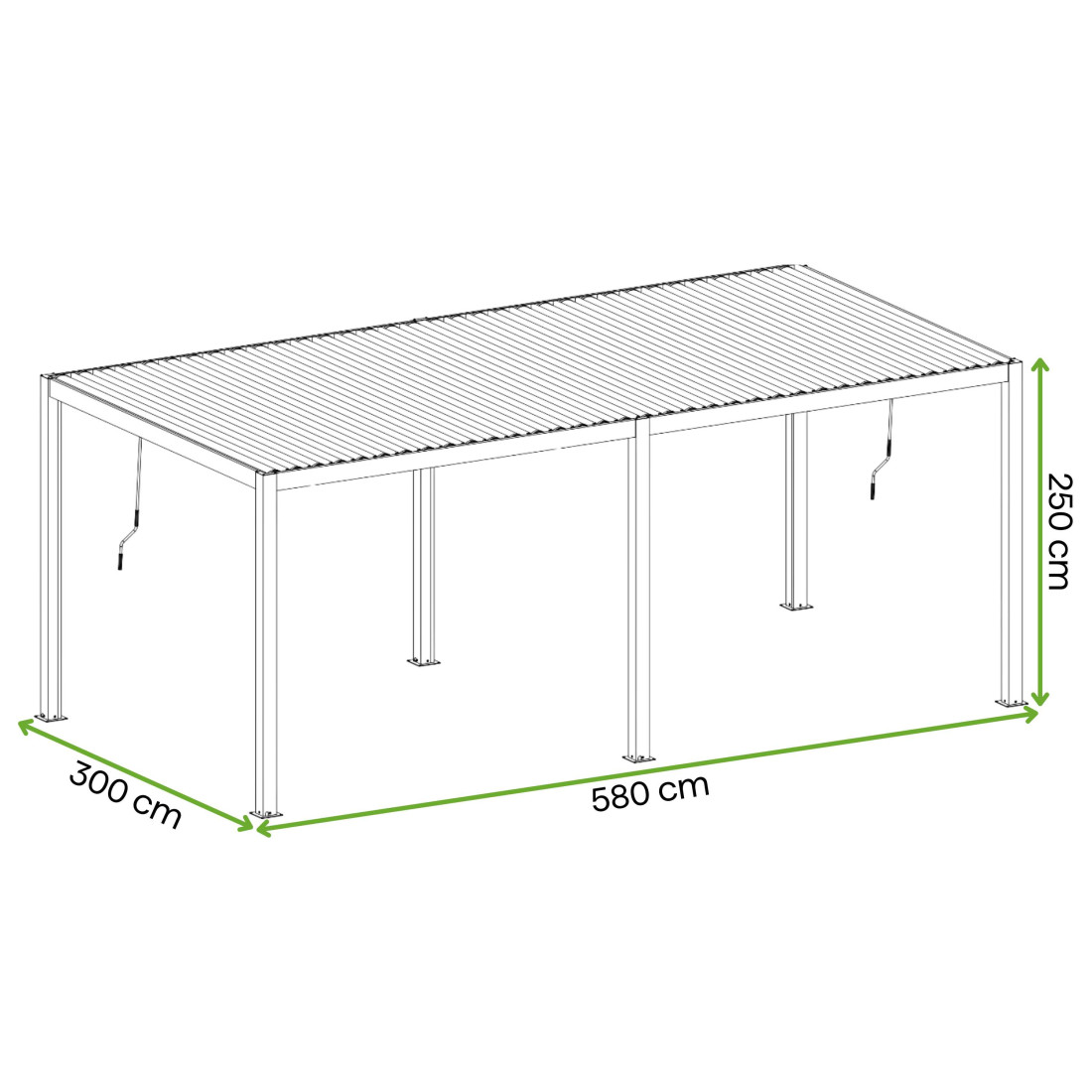 PRIMARY 3x5.8 PERGOLA TARASOWA ANTHRACITE