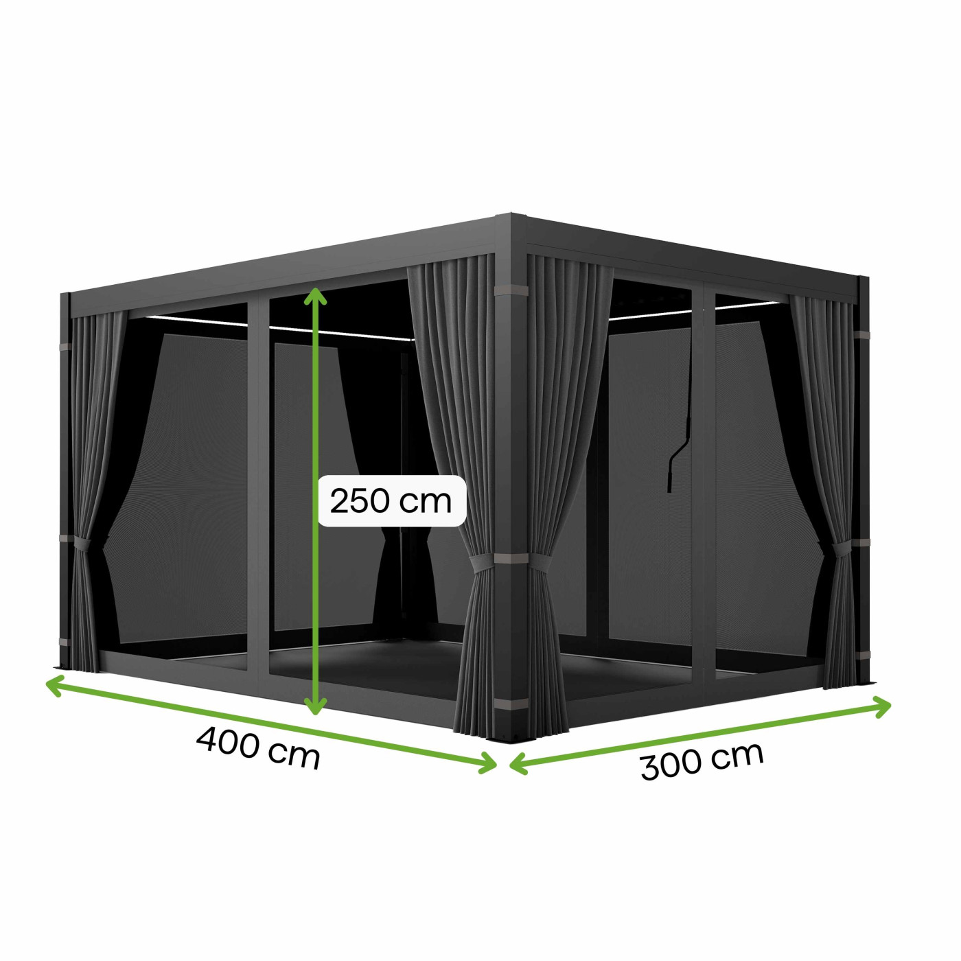 PRIMARY ZASŁONA BOCZNA Z MOSKITIERĄ 4.0M ANTHRACITE
