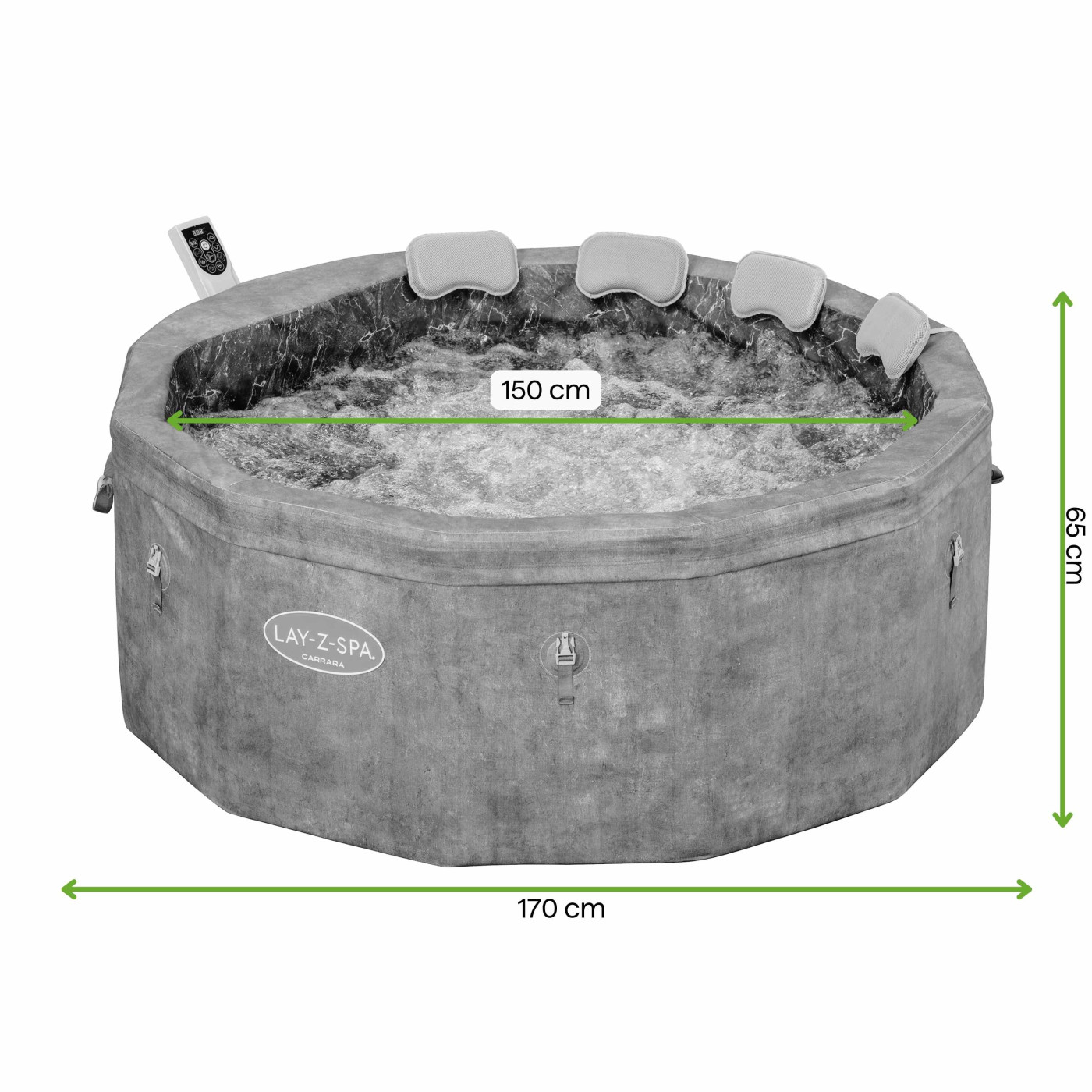 JACUZZI SPA CARRARA AIRJET 1.70 x 0.65 m BESTWAY 6001V