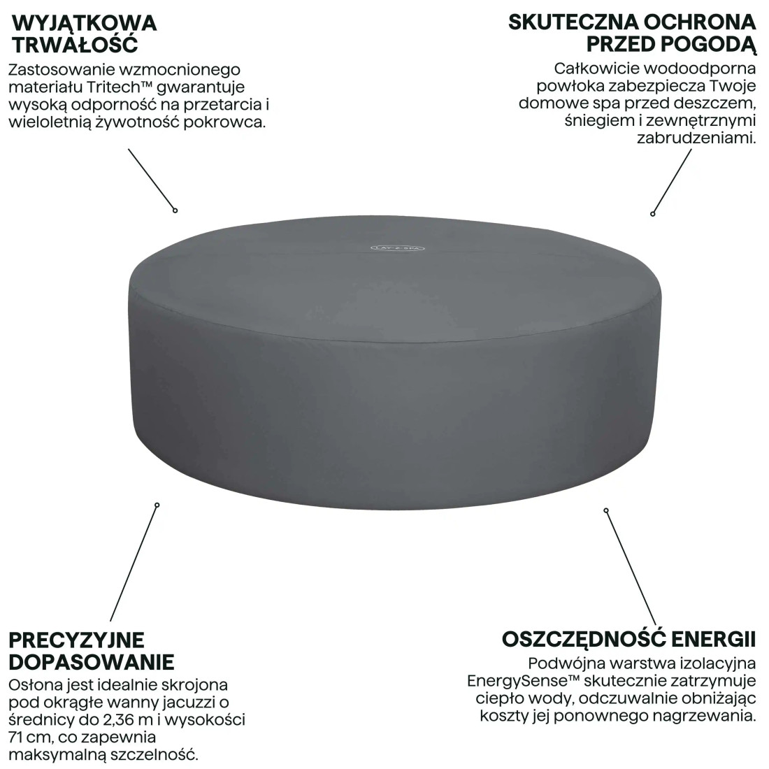 THERMAL COVER FOR SPA 2.36x0.71M BESTWAY 60331