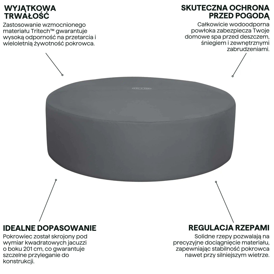 THERMAL COVER FOR SPA 2.01x2.01x0.80M BESTWAY 60332