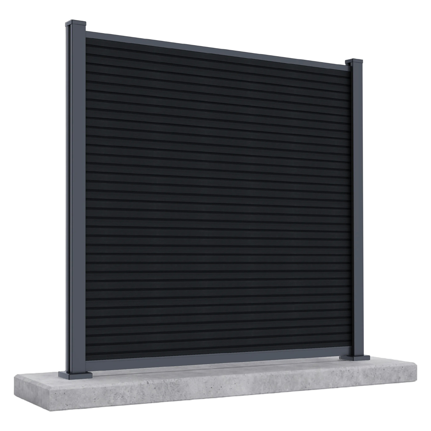 CITY FENCE PANEL 1.8M FOR HARD GROUND, ANTHRACITE