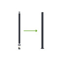 CITY PRZĘSŁO OGRODZENIOWE 1.8M PODŁOŻE TWARDE ANTHRACITE
