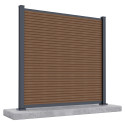 CITY FENCE PANEL 1.8M FOR HARD GROUND, TEAK