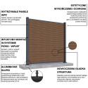 CITY FENCE PANEL 1.8M FOR HARD GROUND, TEAK