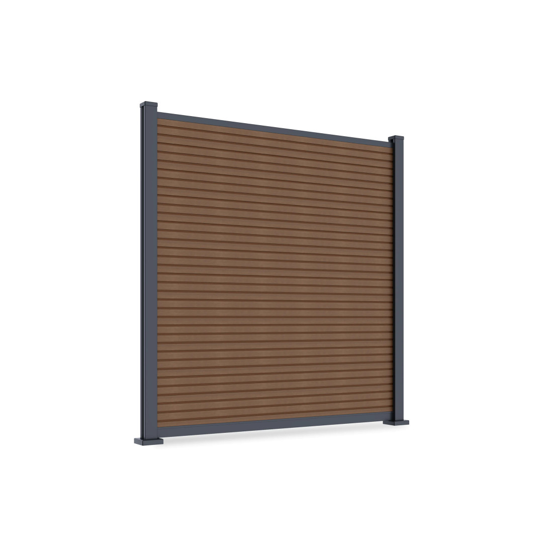 CITY FENCE PANEL 1.8M FOR HARD GROUND, TEAK