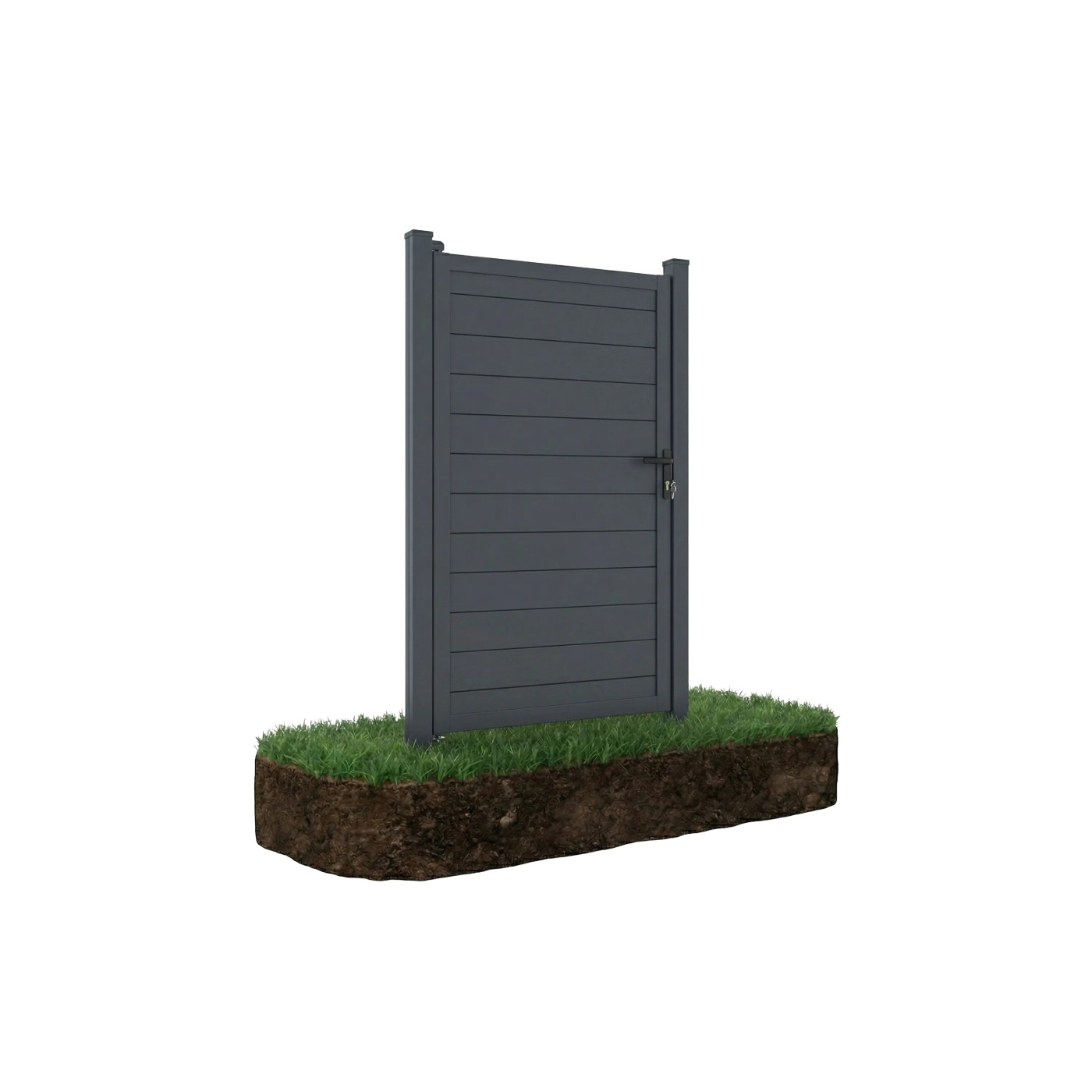 URBAN/CITY FURTKA OGRODZENIOWA PODŁOŻE MIĘKKIE ANTHRACITE