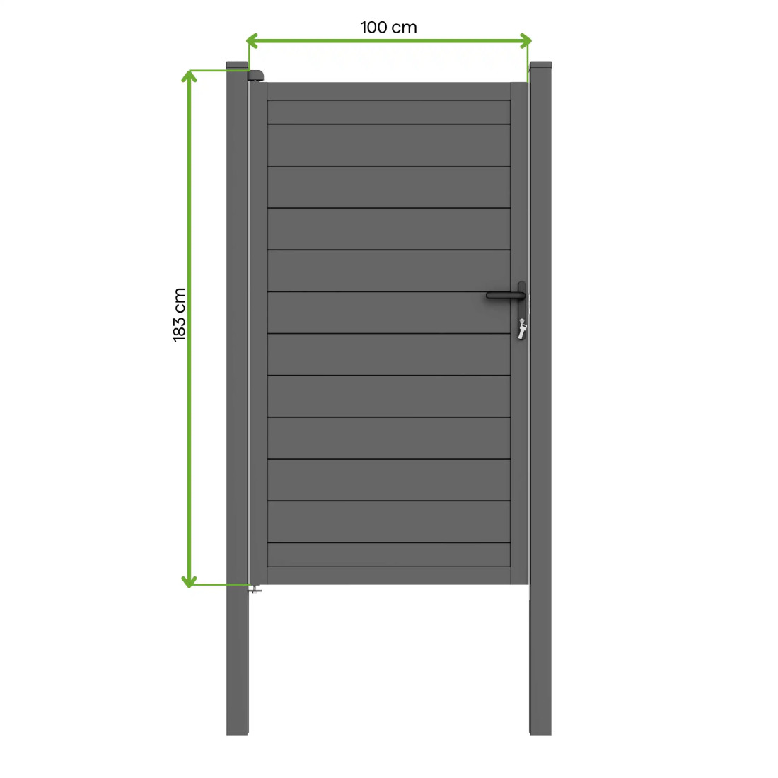 URBAN/CITY FURTKA OGRODZENIOWA PODŁOŻE MIĘKKIE ANTHRACITE