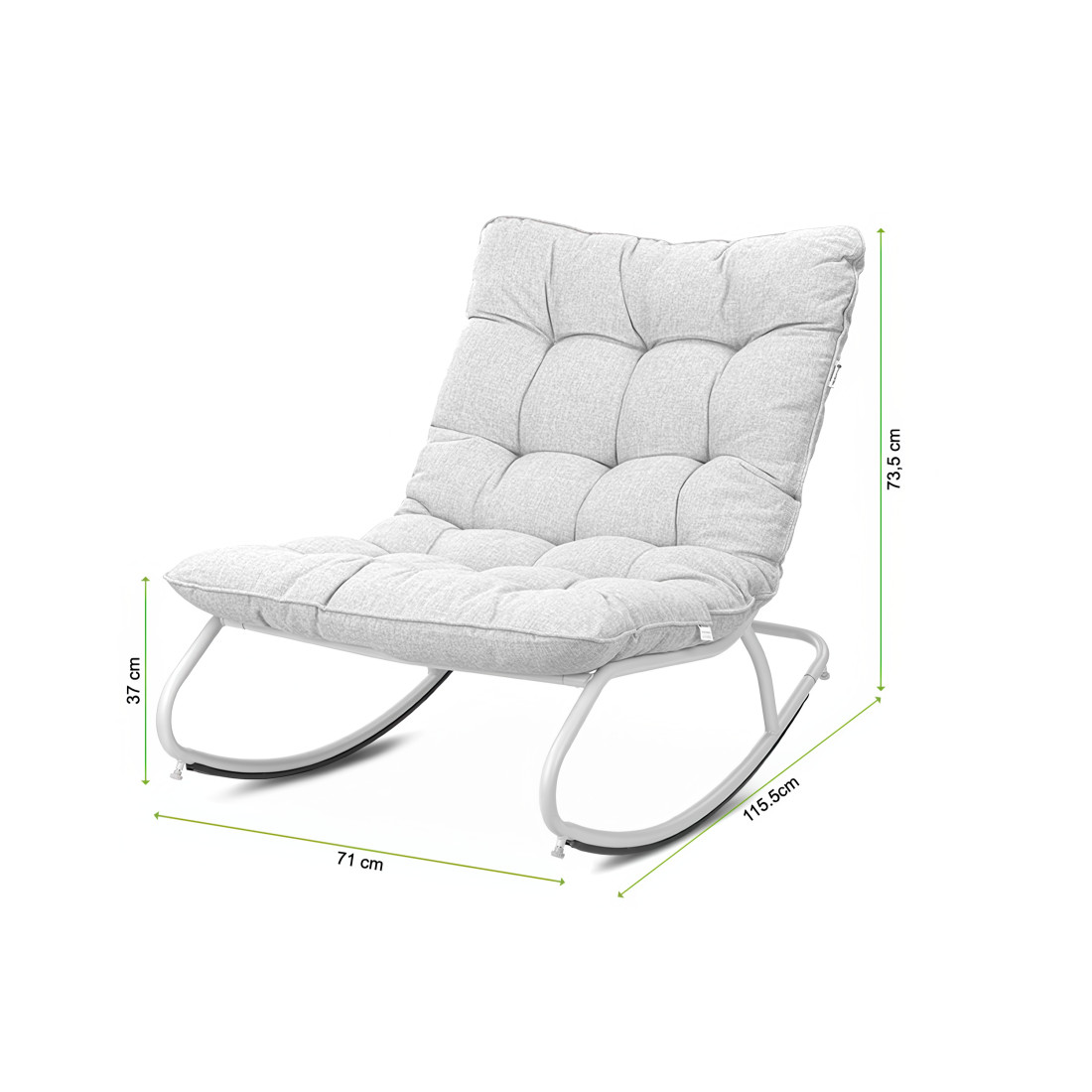 AGAVA ROCKING CHAIR DARK GREY