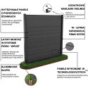 OGRODZENIE 1.8M GREY PODŁOŻE MIĘKKIE 240