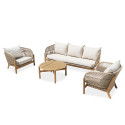 BERGEN CAFFE MAX ACACIA WOOD SET