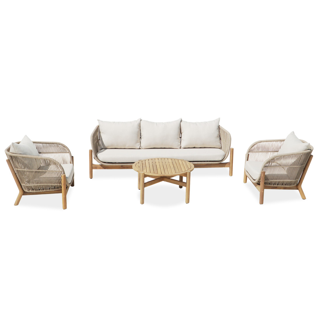 BERGEN CAFFE MAX ZESTAW ACACIA WOOD