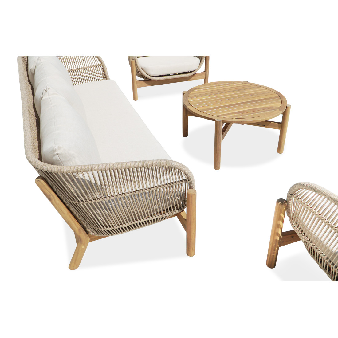 BERGEN CAFFE MAX ZESTAW ACACIA WOOD