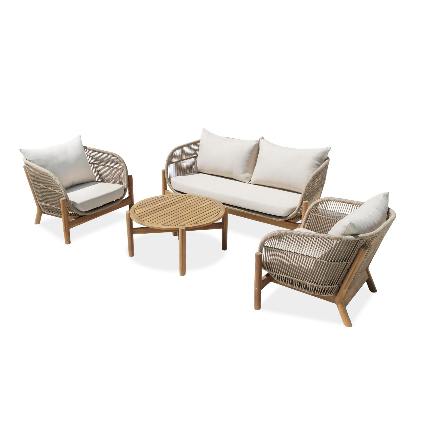 BERGEN CAFFE ACACIA WOOD SET
