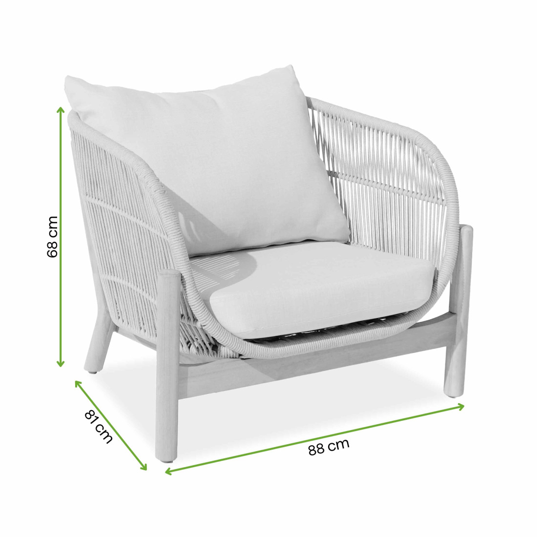 BERGEN FOTEL ACACIA WOOD