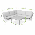 BERGEN CORNER SOFA ACACIA WOOD