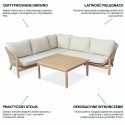 BERGEN CORNER SOFA ACACIA WOOD
