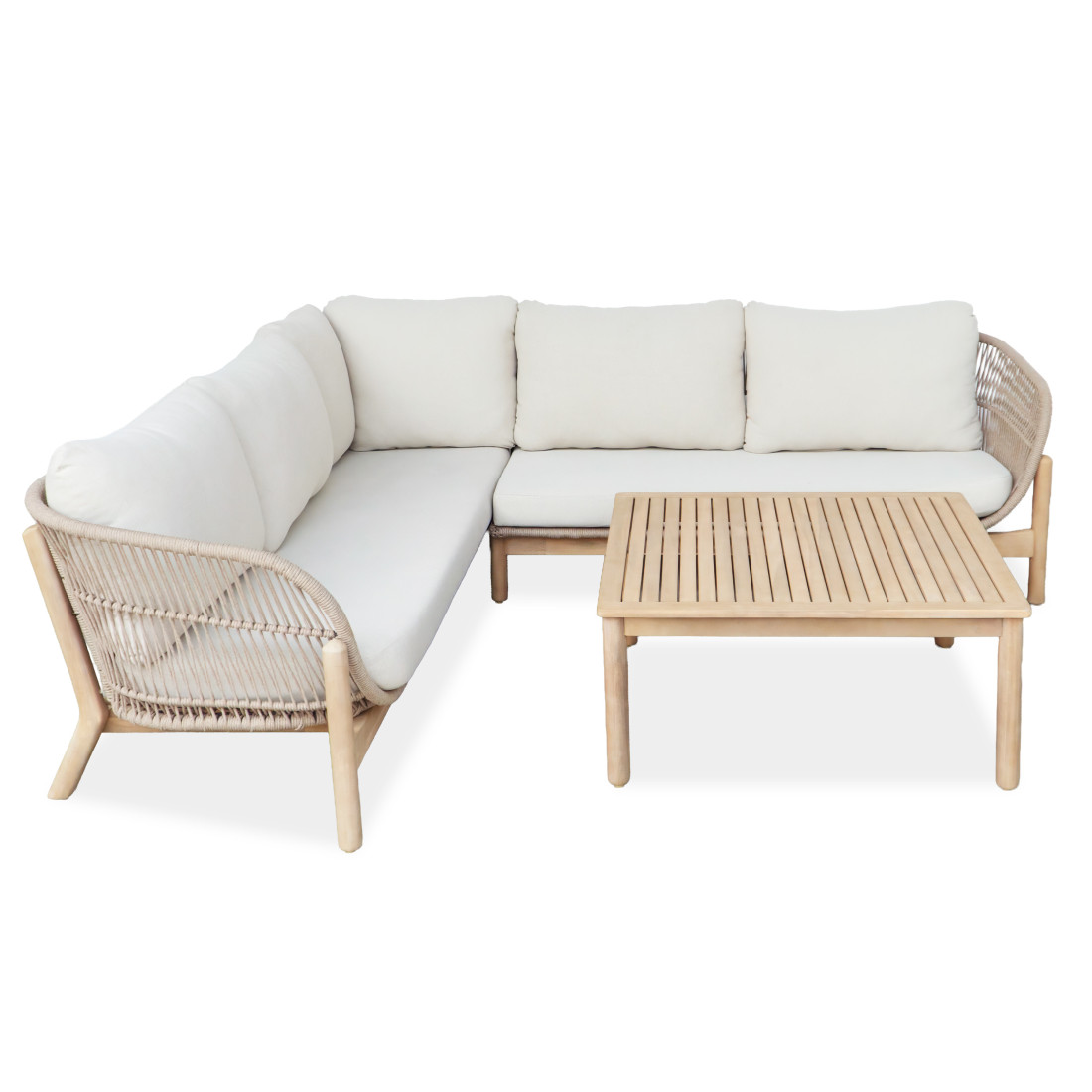 BERGEN CORNER SOFA ACACIA WOOD