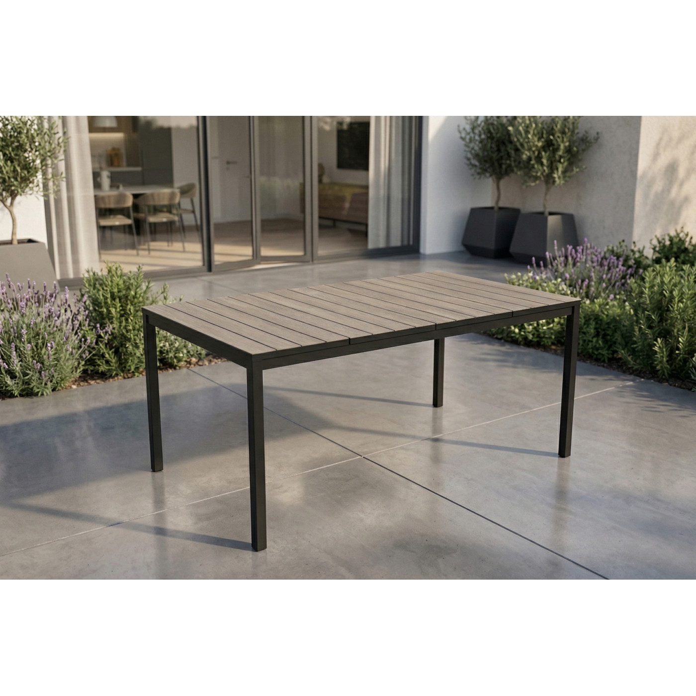 DECO PORTO NOVA 160 TABLE BLACK/ASHWOOD