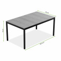 DECO PORTO NOVA 160 TABLE BLACK/WALNUT
