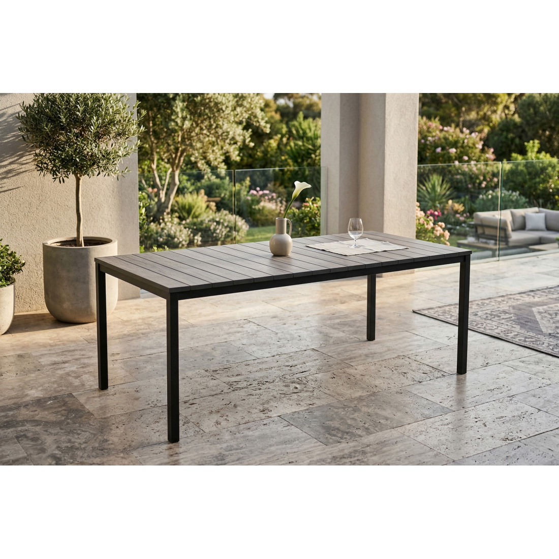 DECO PORTO NOVA 200 STÓŁ BLACK/ASHWOOD