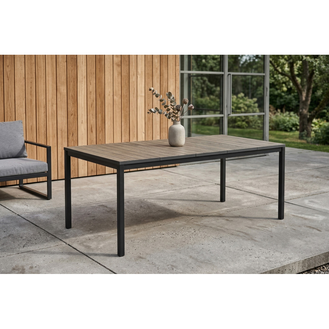 DECO PORTO NOVA 200 TABLE BLACK/WALNUT