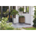 DECO SQUARE TALL PLANTER WALNUT