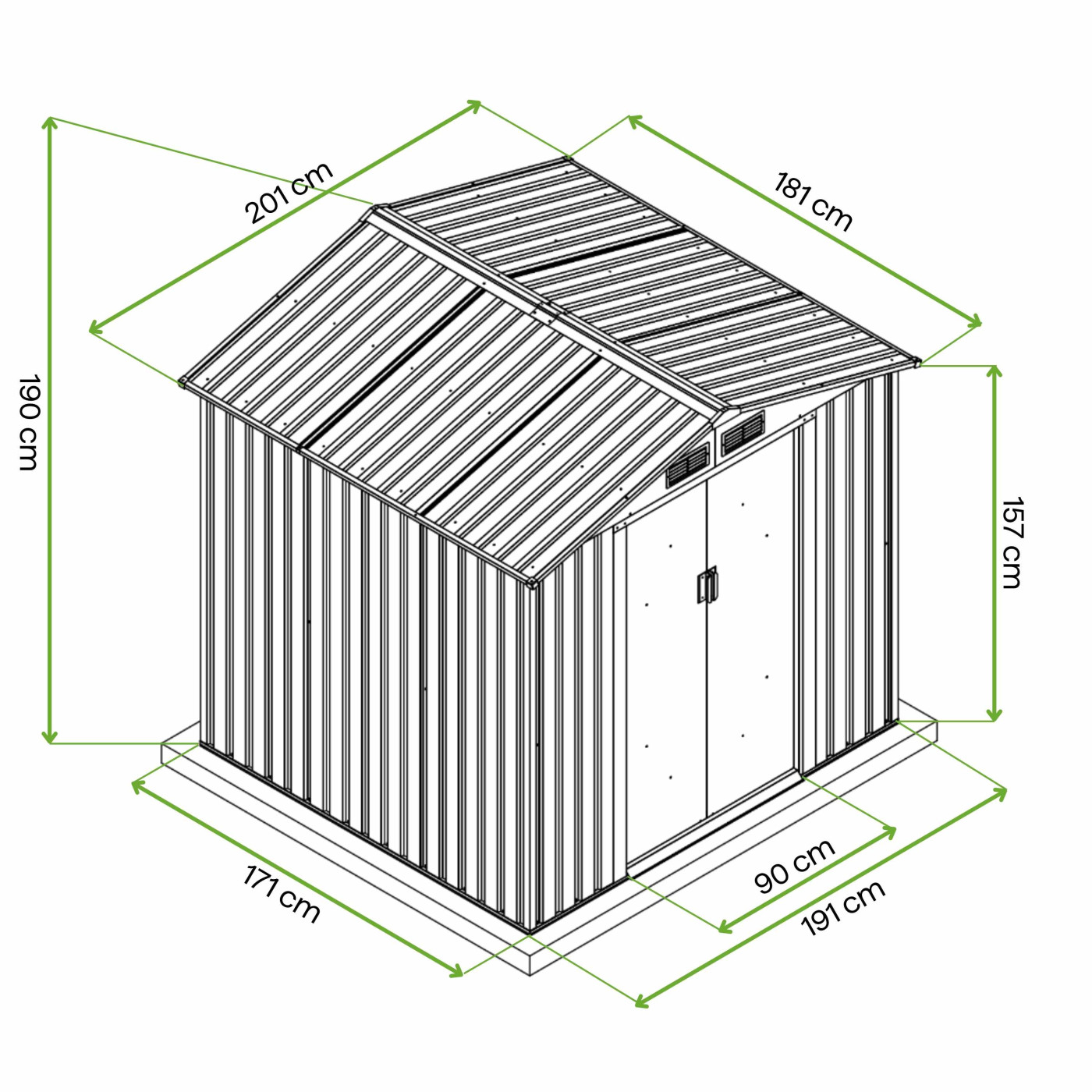 DOMEK METALOWY VECTOR 7x6 COLD GREY